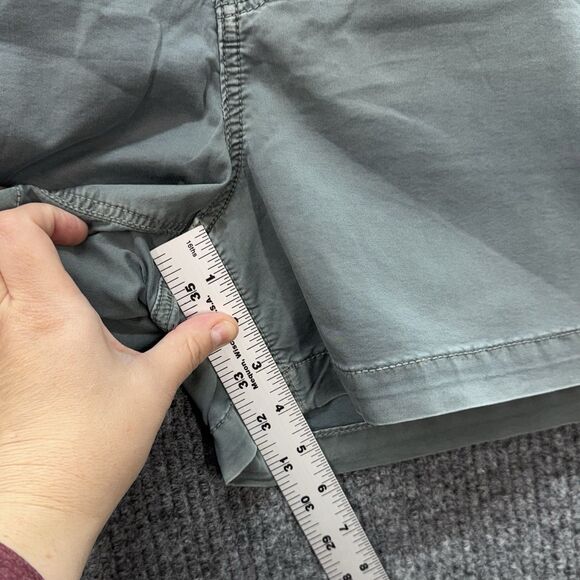 American Eagle Midi Shorts Womens 18 Green Low Rise Super Stretch Twill NEW - Picture 9 of 10